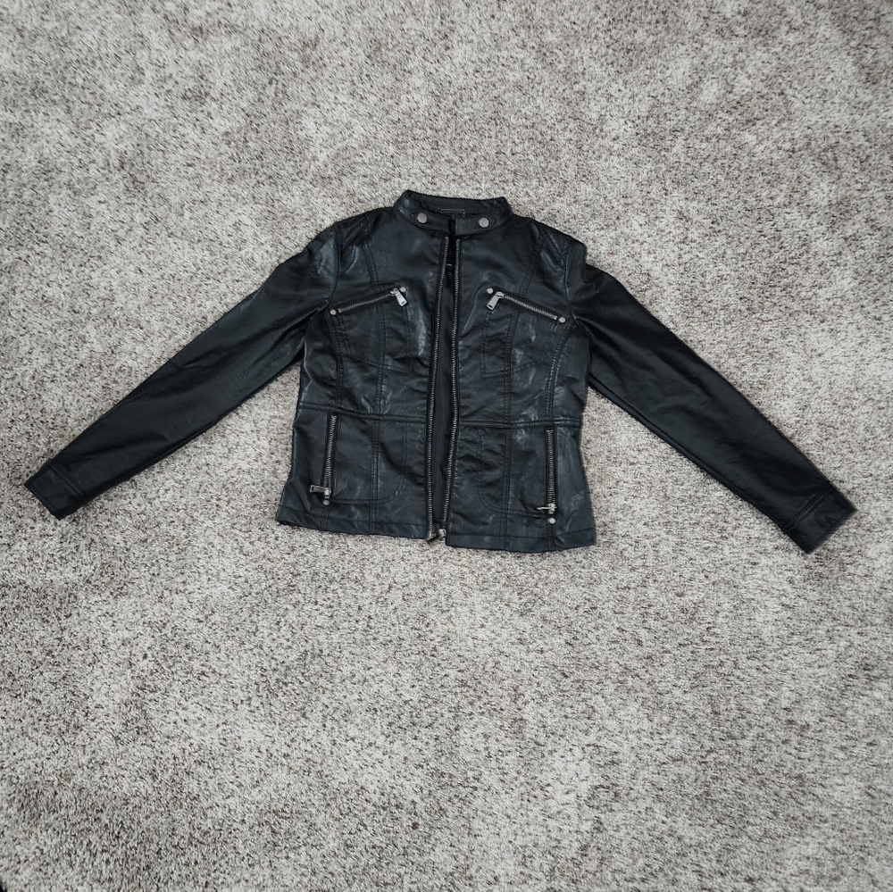 Faux leather jacket